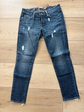 PAIGE Slim Distressed Indigo Jeans